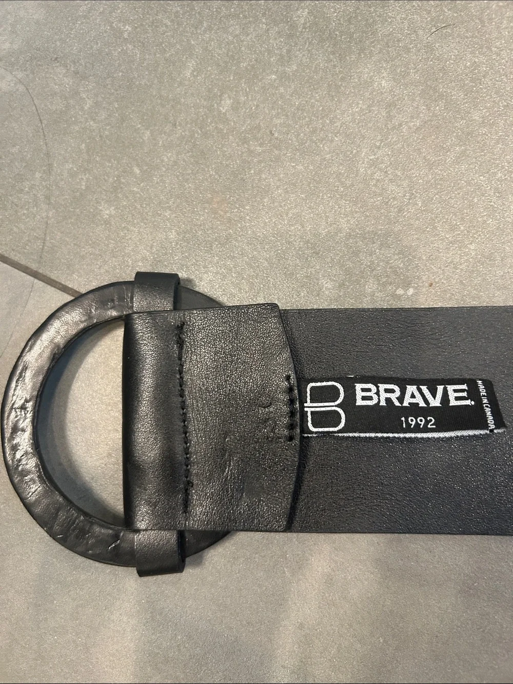 Brave Black Leather Adjustable Belt - Picture 7 of 9
